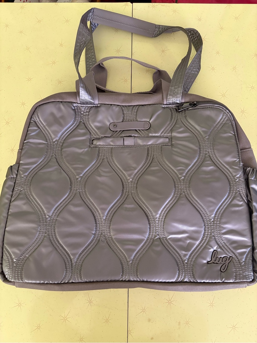 lug Aviator Quilted Travel Tote Bag partial matte luxe